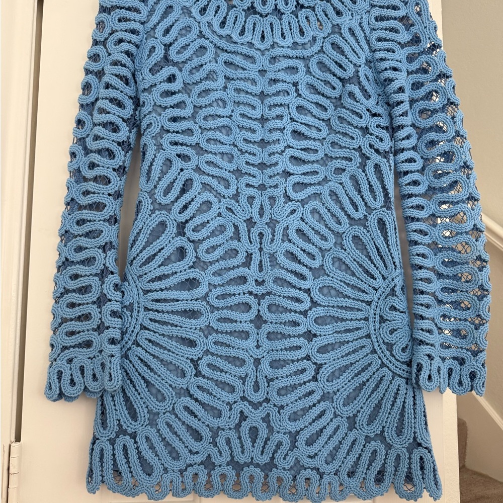 Simkhai Women's McCall Cage Crochet Embroidery Mini Dress Size 6 - Picture 3 of 7